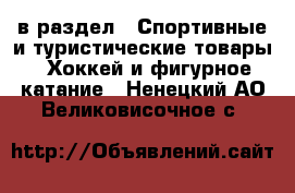  в раздел : Спортивные и туристические товары » Хоккей и фигурное катание . Ненецкий АО,Великовисочное с.